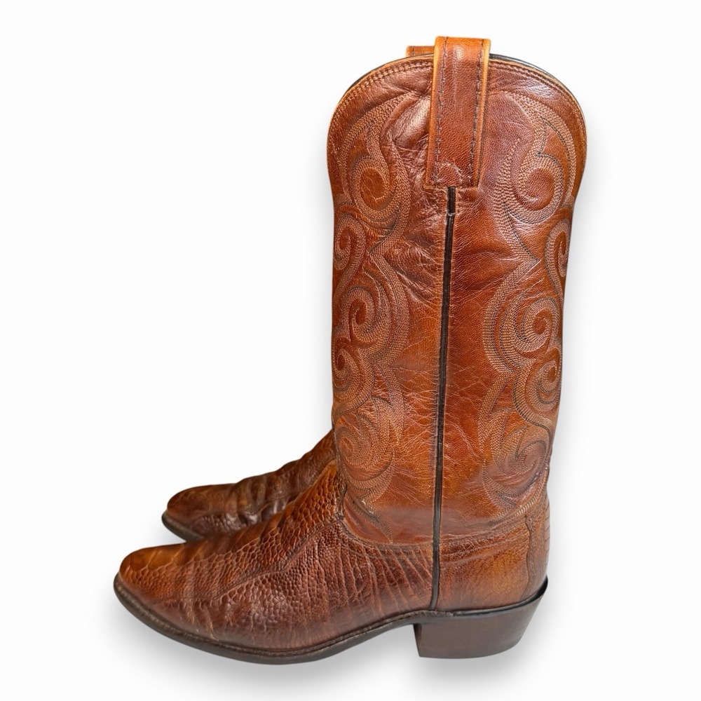 Dan Post Ostrich Leg Cowboy Boots | Exotic | Men's 10 D Vintage